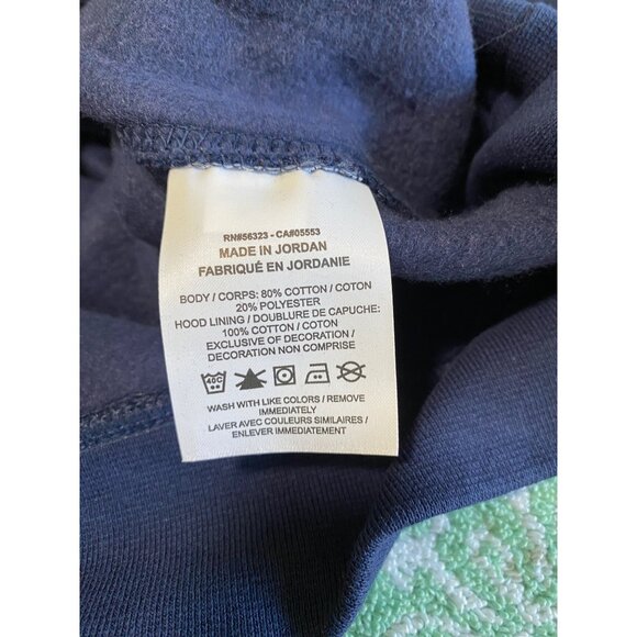 Nike Womens Navy Blue Fleece Hoodie Sweatshirt  Large Granola Girl Streetwear - Picture 7 of 7